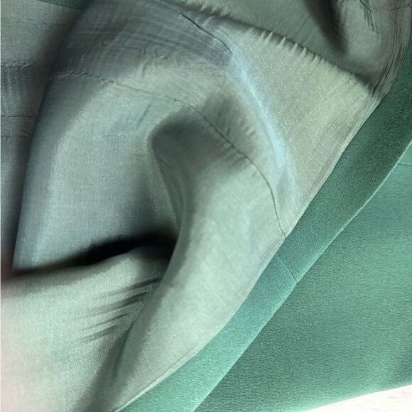 Hugo Buscati Women's 8 Longline Silk Blazer Jacket Teal Green Modern Officewear - Picture 6 of 10